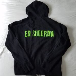 Ed Sheeran X Tour Neon Green Black Zip Up Hoodie